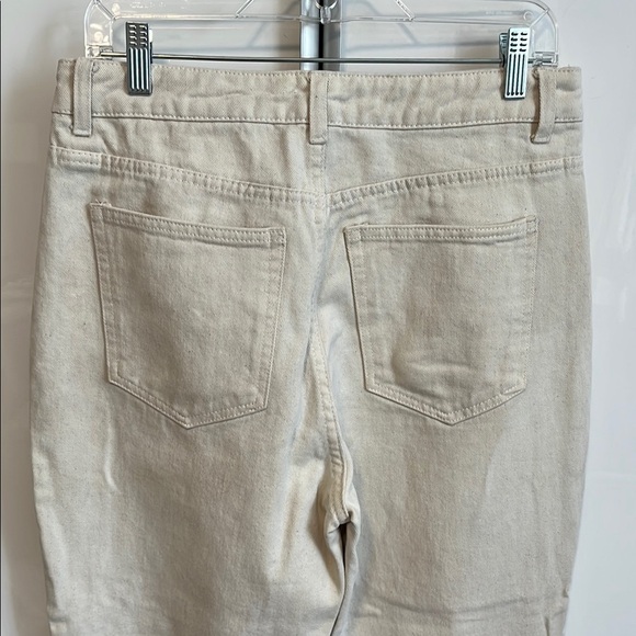 H&M Ecru Cream High Rise Denim Jeans Classic Style, Size 10 - Picture 7 of 13